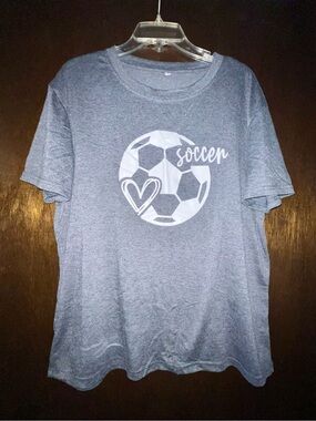 Gray Soccer Graphic Tee